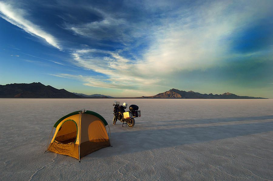 Camping At Bonneville Salt Flats